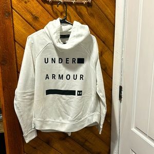 Women’s L white under armour hoodie